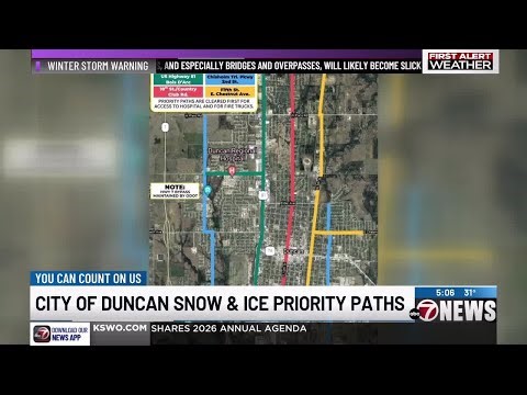 Duncan announces priority routes for snow, ice removal