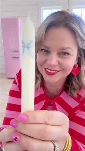 DIY Whimsical Bow Candle for Valentine’s Day