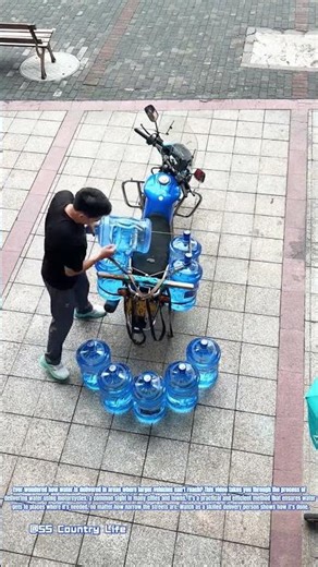 Balancing Act: Motorcycle Water Delivery