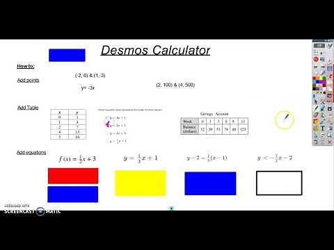Desmos Points, tables, and equations How-to