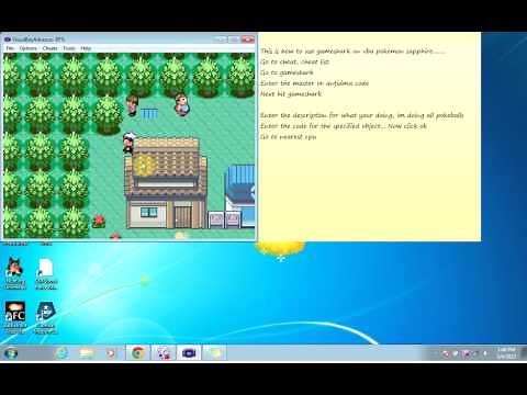 How to use cheats on Pokemon Sapphire VBA