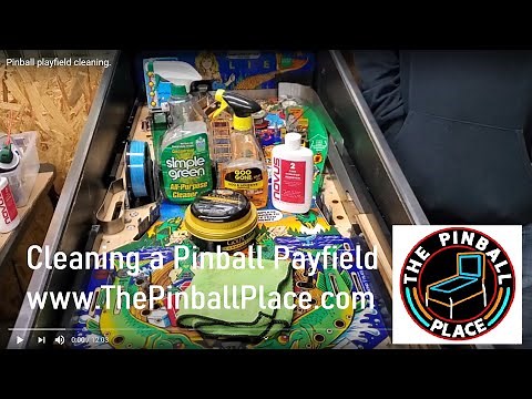 Pinball playfield cleaning.