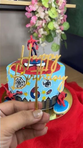 Easy Spider man Design cake