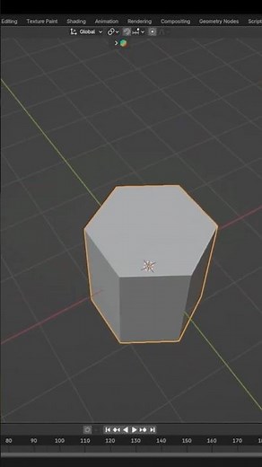 How make a Hexagon - Blender 4.4