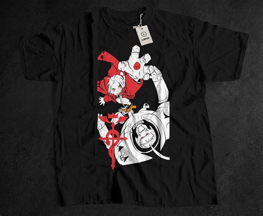 Unisex Anime T-shirt, Alchemy Symbol, Otaku Clothing, Japanese Aesthetic, Action Fan - Etsy