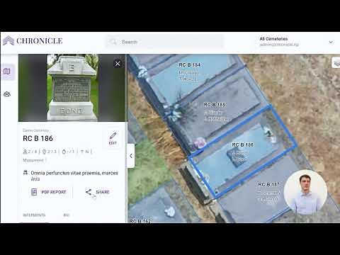 Cemetery mapping and management software