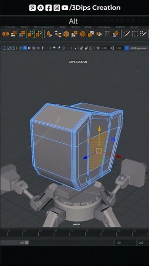 Robot 3D Modeling Process Breakdown #3danimation #tutorial