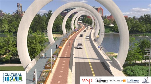 Indianapolis Cultural Trail expanding west across White River