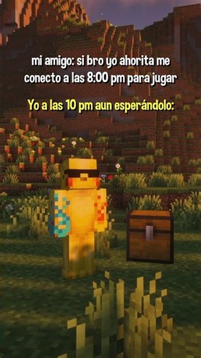 That friend who's never on time in Minecraft #shorts #minecraft