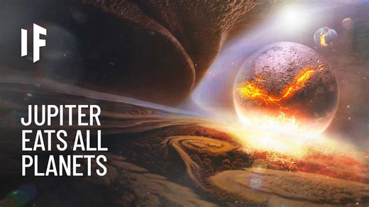 See what would happen if Jupiter swallowed every planet in the solar system