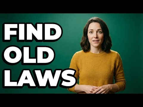 How Do I Find Old State Laws In Archives?