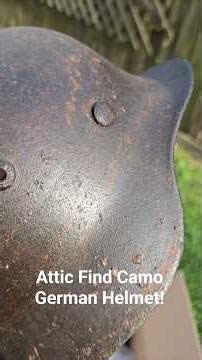 Attic Find M40 Camo WW2 German Helmet!