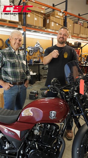 This is Don. Don is 91. Don has been riding motorcycles since age 14. Don just picked up his new motorcycle. -- Be like Don. #CSCMotorcycles https://cscmotorcycles.com/ | CSC Motorcycles