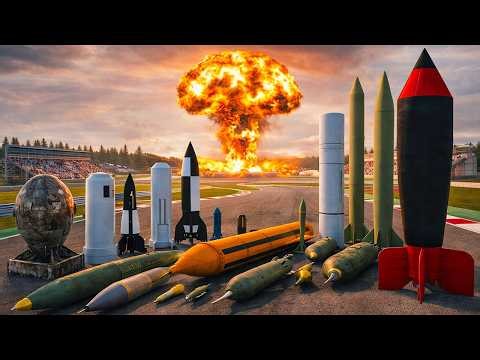 Dropping ULTIMATE Nuclear Bombs on a Race Track - TOTAL CHAOS!!