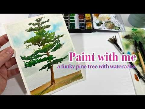 How to Paint a Pine Tree in Watercolor | Beginner Friendly Full Tutorial