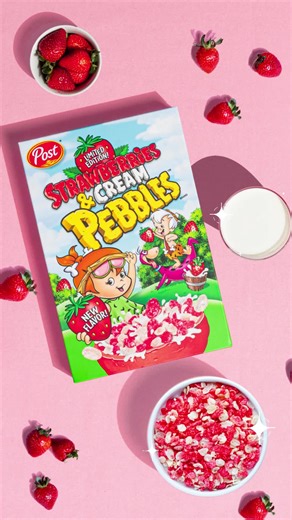 Discover Strawberries & Cream Pebbles™ Cereal