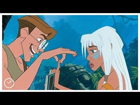 Milo helps Kida read an ancient language | Atlantis: The Lost Empire