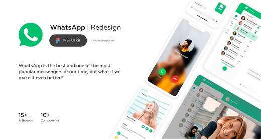 WhatsApp-Redesign-Free-UI-kit