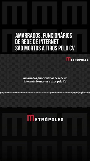 Na noite dessa terça-feira (16/12), três funcionários de uma empresa de internet, chamada Planet, foram t0rturados e m0rtos em Salvador (BA) por integrantes da facção criminosa Comando Vermelho (CV). Um áudio veiculado pelo portal local Bnews revela que o chefe dos trabalhadores recebeu vídeos do momento que os homens eram torturados, mas se recusou a pagar os R$ 8 mil exigidos pelos criminosos. Na gravação, uma pessoa, que teve a voz adulterada pelo veículo para não ter a identidade reconhecida