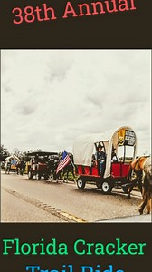 11 reactions | 38th Annual Florida Cracker Trail ride!! I came across the group while I was heading west across State Road 64      #florida #floridanative #floridacracker #floridacrackertrail #oldflorida #keepinghistoryalive #cowboy #adventure #history #horses #trailriding #camping #wagons #coveredwagon #foryou #lovefl | Kala Rae | Facebook