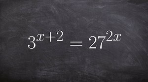 Using one-to-one property with different bases to solve an exponential equation