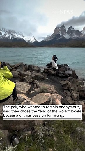 This couple traveled to the “end of the world” for some very unique (and very scenic) wedding photos. https://abcn.ws/3LtR2JK | ABC News