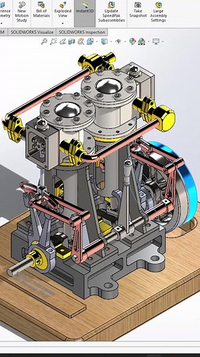 Explosive Steam Engine Simulation in SolidWorks 2013
