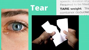 Tare vs Tear( Tears) What is the difference in meaning? - One Minute English