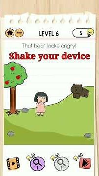 Brain Test 2 Level 6 that bear looks angry.