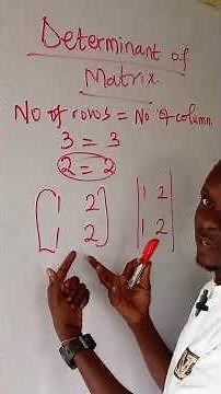 Explaining determinant of matrices