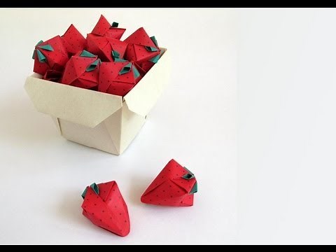 Origami Strawberry --Fresa