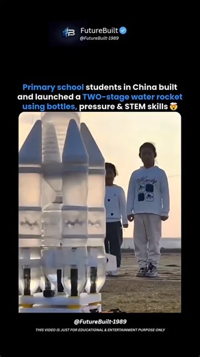 FutureBuilt | Chinese Primary Students Launch an Insane 2-Stage Water Rocket 🚀 . . . Chinese Primary School Students in China Build & Launch a 2-Stage... | Instagram