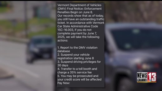 Bennington Police warn of DMV text message scam