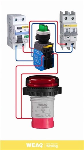 Indicator Lamp & Selector Switch: Wiring for Circuit Status Display.