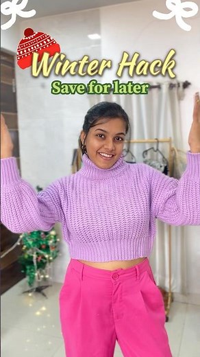 Winter Hack | Hate Tight Turtlenecks? Try This Easy Winter Fashion Hack ❄️ Shruti Kothari #winter ￼