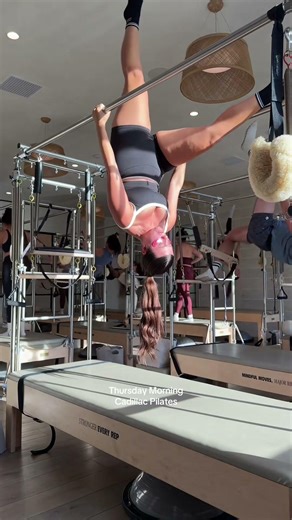 I feel the STRONGEST here❤️‍🔥 #pilatesworkout #cadillacpilates #workoutroutine #pilates