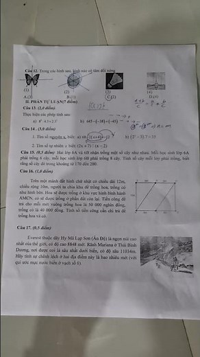 ĐỀ THI TOÁN 6 HK1 NĂM HỌC 2024 - 2025