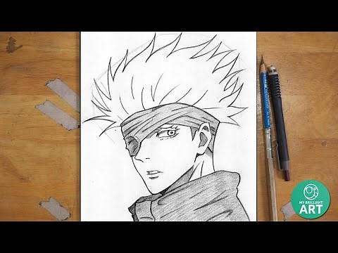 How To Draw Gojo from Jujutsu Kaisen | Step By Step Easy Tutorial