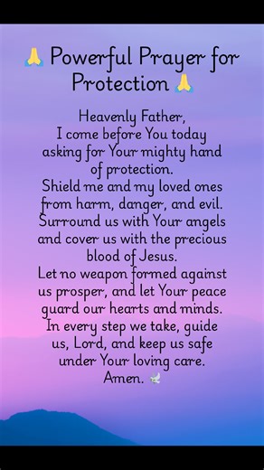 16K views · 968 reactions | When God is your protector, no enemy can prevail. ♥️ #ProtectionPrayer #GodIsMyRefuge #CoveredByHisGrace | Daily Prayer | Facebook