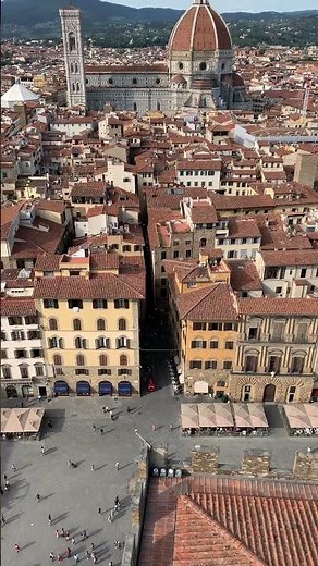 View from The Arnolfo Tower in Florence. Palazzo Vecchio