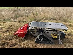 Rototilling with Electric Solar Powered Land Care Robot