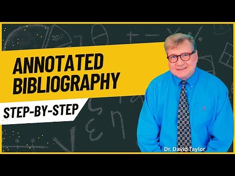 How to Write the Annotated Bibliography