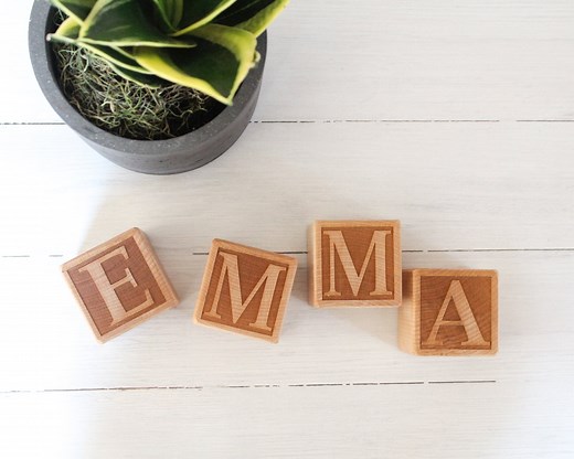 Wood Name Blocks - Etsy
