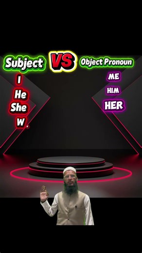 Subject vs Object Pronouns in English | Quick Guide⸻ #shortyoutubevideo #viralshort #learnenglish