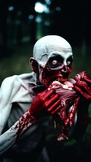 zombie eating meet 🧟‍♀️🍗 #trending #horror #ai #zombie #trendingshorts