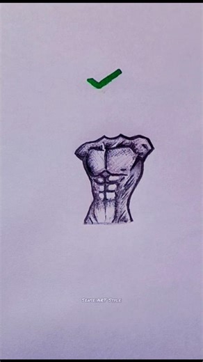 How to draw Abs (Male)😳 #shorts #tutorial #howtodraw #sketch #drawing #draw #drawingtutorial #fyp