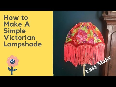 How To Make A Simple Fringed & Beaded Lampshade | DIY Fabric Lampshade Tutorial