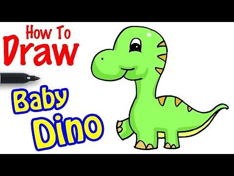 How to Draw a Baby Dinosaur