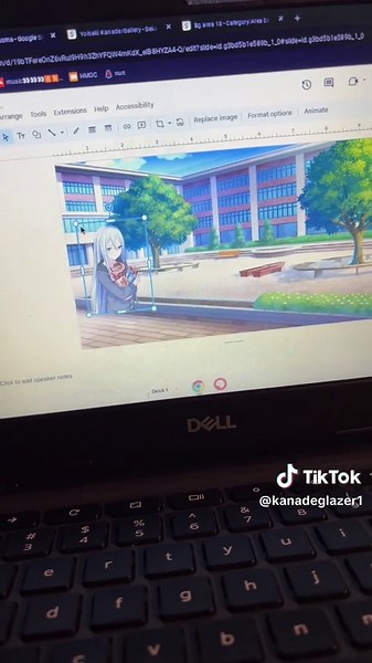 heres how to make the animationnn🩵 this video is 6.7 minutes long🥹✊🏽 . . . . . . . . . . . . . . . . . . #tut #googleslides #kanadeyoisaki