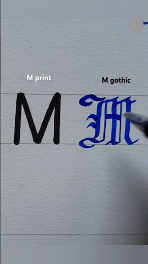M print and M gothic style writing #handwriting